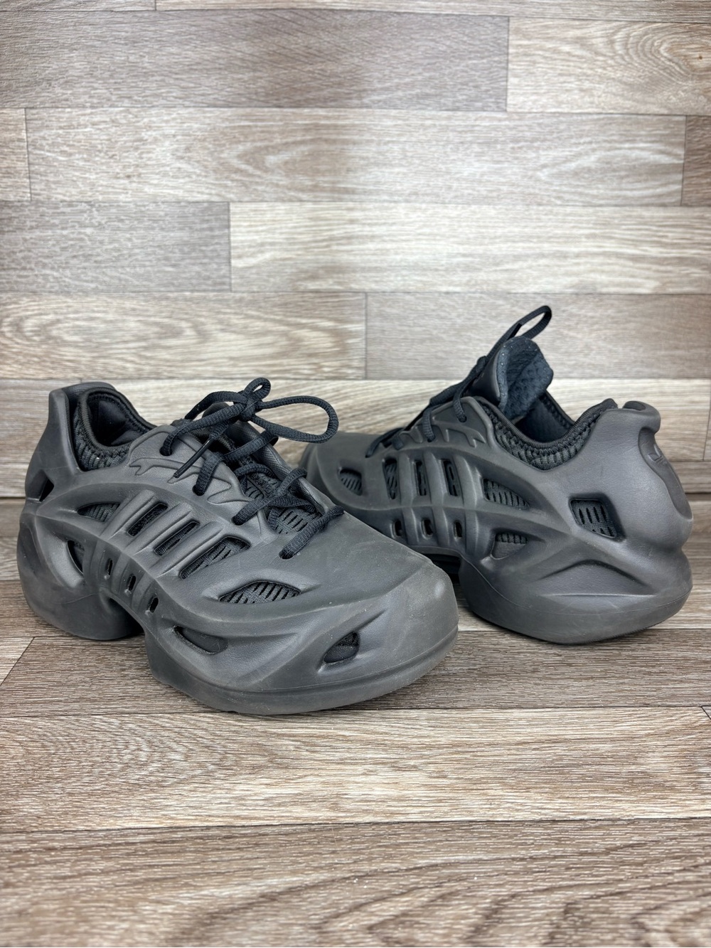 adidas adiFOM Climacool J Black Sneakers Cut Out Lightweight Chunky Big Kid Sz 4